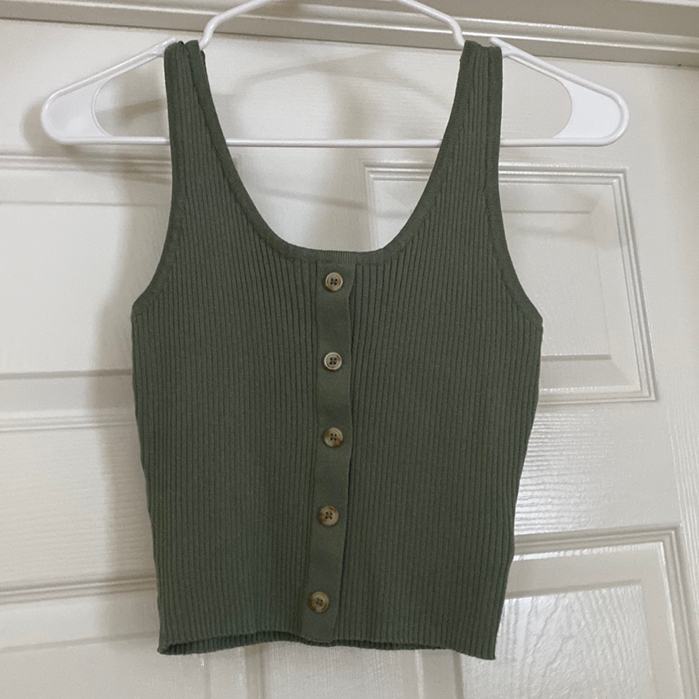 DIVIDED brand SMALL olive green tank
